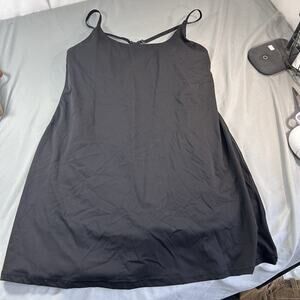 Ewedoos Tennis Dress Built in Shorts and Bra Athletic Dress Black Size L